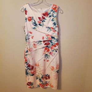 Calvin Klein Floral Sheath Dress Size 10